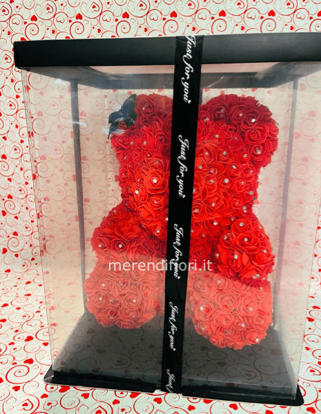 Teddy rose eterne con brillantini 